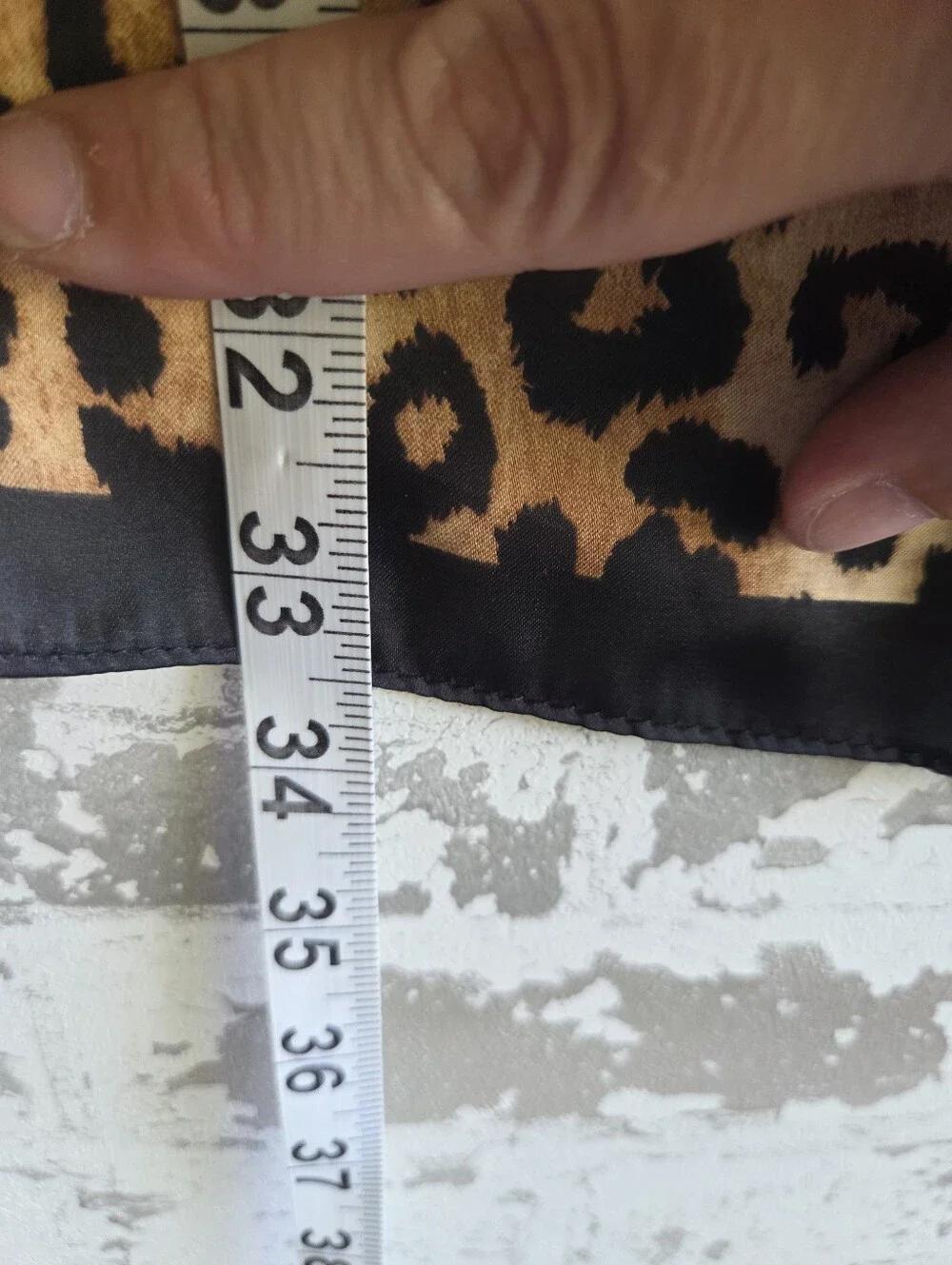 Silky Leopard Print Long Scarf Black Border Animal Print Sheer Chiffon